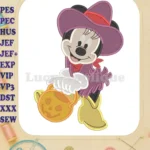 Halloween Minnie Mouse Fill Embroidery Design - Instant Download