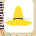 Hat Curious George Applique Embroidery Design - Instant Download