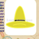 Hat Curious George Fill Machine Embroidery Design - Instant Download