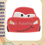 Head Lightning McQueen Cars Fill Machine Embroidery Design - Instant Download