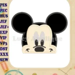 Head Mickey Mouse Applique Embroidery Design - Instant Download