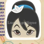 Head Warrior Princess Fill Machine Embroidery Design - Instant Download