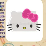 Hello Kitty Fill Machine Embroidery Design - Instant Download