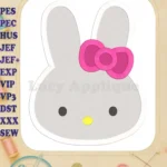 Hello Kitty Head Fill Machine Embroidery Design - Instant Download