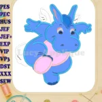 Hoppopotamus The Wuzzles Applique Design 01 - Instant Download