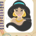 Jasmine Princess Fill Machine Embroidery Design - Instant Download