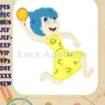 Joy Inside Out Applique Design 02 - Instant Download