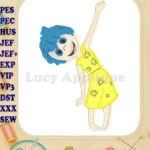 Joy Inside Out Applique Design 04 - Instant Download