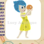 Joy Inside Out Fill Embroidery Design 01 - Instant Download