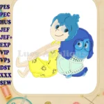 Joy With Sadness Inside Out Applique Design - Instant Download