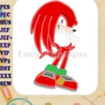 Knuckles the Echidna Sonic Boom Applique Design 01 - Instant Download
