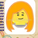 Lego Head Applique Design 1 - Instant Download