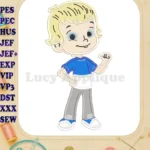 Liam McCloud Rusty Rivets Applique Design 01 - Instant Download