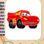 Lightning McQueen Cars Applique 03 Embroidery Design - Instant Download