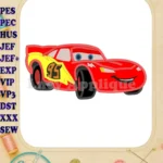 Lightning McQueen Cars Applique Designs - Instant Download