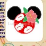 Lilo Pelekai Ears Lilo and Stitch Applique Embroidery Design - Instant Download