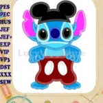 Lilo and Stitch Applique 01 Embroidery Design1 - Instant Download