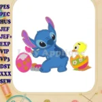 Lilo and Stitch Easter Applique Design - Instant Download