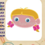 Little Einsteins Head Filled Embroidery Design - Instant Download