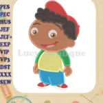 Little Einsteins Quincy Filled Embroidery Design - Instant Download