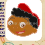 Little Einsteins Quincy Head Applique Design - Instant Download