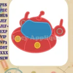 Little Einsteins Rocketship Filled Embroidery Design - Instant Download