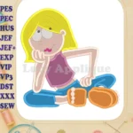 Lizzie Disney Filled Embroidery Design - Instant Download