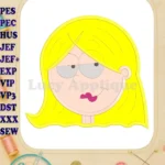 Lizzie McGuire Head Applique Design - Instant Download