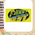 Logo Johnny Test Applique Design - Instant Download