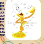 Lumiere Beauty And The Beast Applique Design 01 - Instant Download