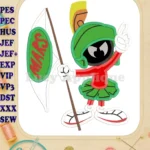 Marvin the Martian Looney Tunes Applique Design 01 - Instant Download