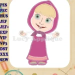 Masha and the Bear Applique Design 01 - Instant Download