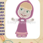 Masha and the Bear Fill Embroidery Design 01 - Instant Download