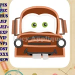 Mater Cars Applique Embroidery Design - Instant Download