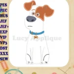 Max The Secret Life of Pets Applique Design 03 - Instant Download
