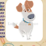 Max The Secret Life of Pets Fill Embroidery Design 01 - Instant Download