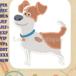 Max The Secret Life of Pets Fill Embroidery Design 02 - Instant Download