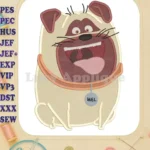 Mel The Secret Life of Pets Fill Embroidery Design 01 - Instant Download