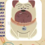 Mel The Secret Life of Pets Fill Embroidery Design 02 - Instant Download
