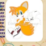 Miles Tails Prower Sonic Applique Design 01 - Instant Download