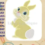 Miss Bunny Bambi Fill Embroidery Design - Instant Download