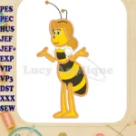 Miss Cassandra Maya the Bee Applique Design 01 - Instant Download