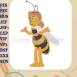 Miss Cassandra Maya the Bee Fill Embroidery Design 01 - Instant Download