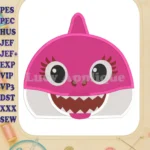 Mommy Shark Head Fill Machine Embroidery Design - Instant Download