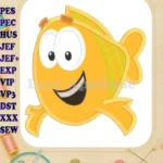 Mr Grouper Bubble Guppies Applique Embroidery Design - Instant Download