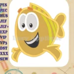 Mr Grouper Bubble Guppies Fill Machine Embroidery Design - Instant Download