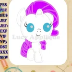 My Little Pony Applique Embroidery Design - Instant Download