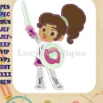 Nella the Princess Knight Applique Design 01 - Instant Download