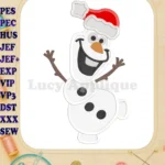 Olaf Frozen Applique 01 Embroidery Design - Instant Download