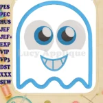 Pac Man Applique 06 Embroidery Design - Instant Download